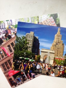 Postcards. Washington Square, Union Square and The Strand bookstore, New York, New York.